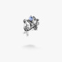 Серебряная Брошь значок Соловейко Light Sapphire  - фото 2