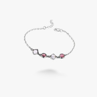 Серебряный Браслет Лириды mix Light Amethyst