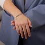 Серебряный Браслет Лириды mix Light Amethyst  - фото 4