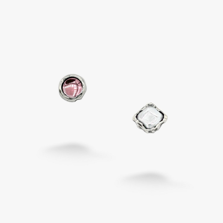 Серебряные Пусеты Лириды Light Amethyst