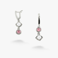 Серебряные Серьги Лириды mix Light Amethyst