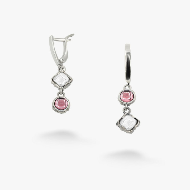 Серебряные Серьги Лириды mix Light Amethyst