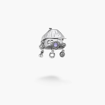 Срібна Брошка Хатка Mini Light Amethyst Сонях
