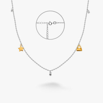 Серебряное Колье Пани Микс