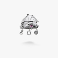 Срібна Брошка Хатка Mini Amethyst Сонях