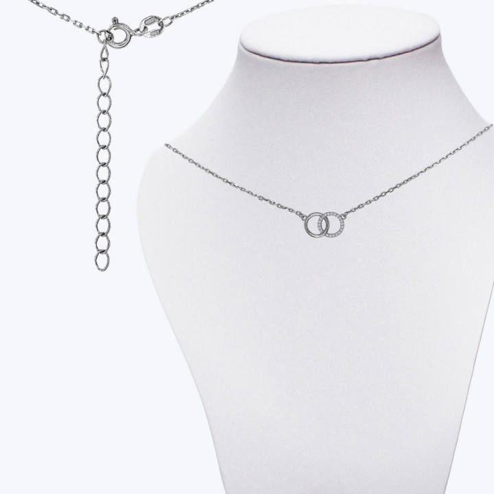 Серебряное Колье Вместе Rhodium