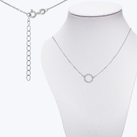 Серебряное Колье Совершенство Rhodium