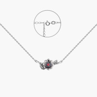 Серебряное Колье Калачики Granat