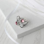 Серебряное кольцо Лириды mix Light Amethyst  - фото 2