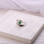 Серебряное кольцо Вербочка Emerald  - фото 2