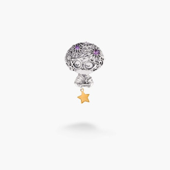 Серебряная Брошь Пани-Зирка Amethyst