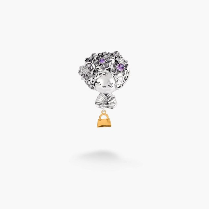 Серебряная Брошь Пани Amethyst