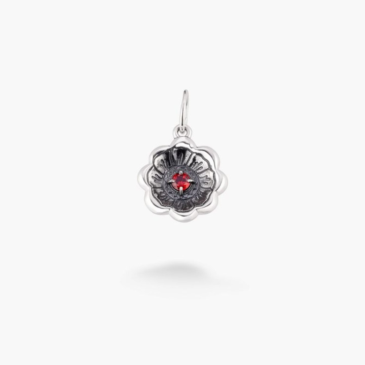 Серебряный Кулон Калачик Granat