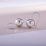 Серебряные Серьги Шарики Maxi Rhodium  - фото 3