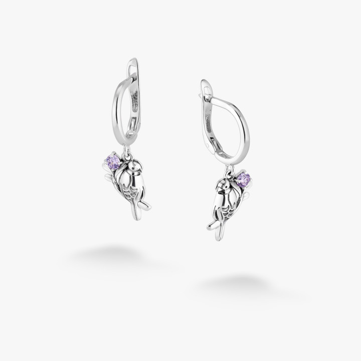 Серебряные Серьги Соловейко Lavender