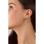 Серебряные Серьги Листочек Вербочки Emerald  - фото 5