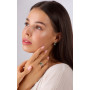 Серебряные Серьги Листочек Вербочки Emerald  - фото 6