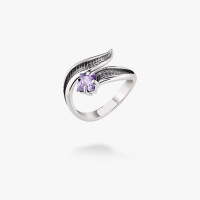 Серебряное кольцо Вербочка Lavender