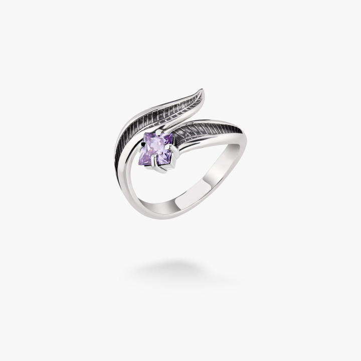 Серебряное кольцо Вербочка Lavender