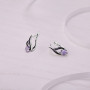 Серебряные Серьги Листочек Вербочки Lavender  - фото 4