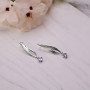 Серебряные Серьги Вербочка Lavender  - фото 3