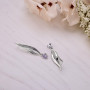 Серебряные Серьги Вербочка Lavender  - фото 4