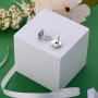 Серебряные Пусеты Подсолнух Emerald Zirkon  - фото 3