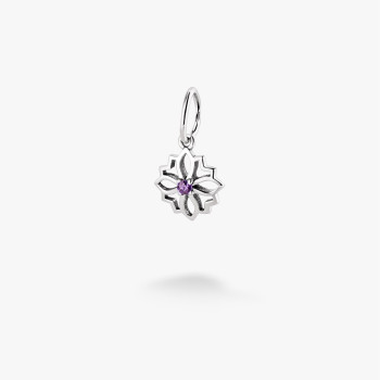 Серебряный Кулон Вытынанка Amethyst Zirkon