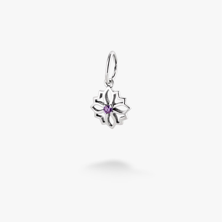 Серебряный Кулон Вытынанка Amethyst Zirkon