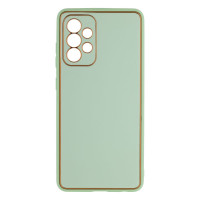 Чехол Leather Gold with Frame without Logo для Samsung A52