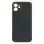 Чехол Leather Gold with Frame without Logo для iPhone 12 Navy Green - фото 5