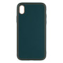 Чохол Leather Gold with Frame without Logo для iPhone Xr Темно-Зелений - фото 5