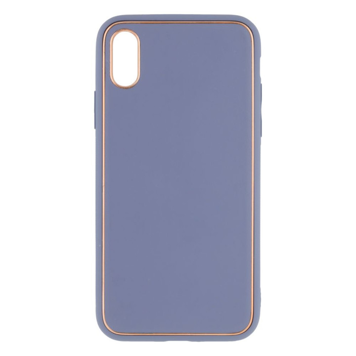Чехол Leather Gold with Frame without Logo для iPhone X/Xs