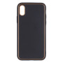 Чехол Leather Gold with Frame without Logo для iPhone X/Xs Черный - фото 12
