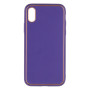 Чехол Leather Gold with Frame without Logo для iPhone X/Xs Фиолетовый - фото 3