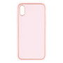 Чехол Leather Gold with Frame without Logo для iPhone X/Xs Розовый - фото 6