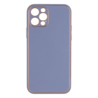 Чохол Leather Gold with Frame without Logo для iPhone 12 Pro