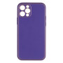 Чехол Leather Gold with Frame without Logo для iPhone 12 Pro Фиолетовый