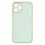 Чехол Leather Gold with Frame without Logo для iPhone 12 Pro Max Мятный - фото 2