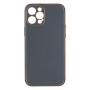 Чехол Leather Gold with Frame without Logo для iPhone 12 Pro Max Серый - фото 4