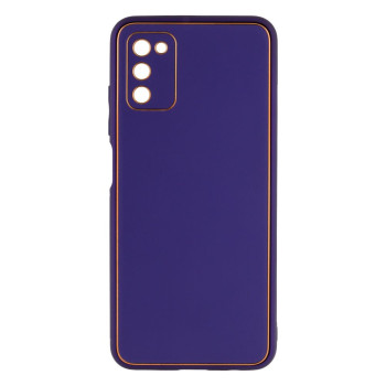 Чехол Leather Gold with Frame without Logo для Samsung  A03s