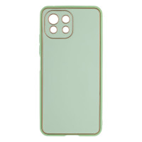 Чехол Leather Gold with Frame without Logo для Xiaomi Mi 11 Lite