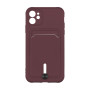 Чехол TPU Colorfull Pocket Card для iPhone 11 Бордовый