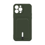 Чехол TPU Colorfull Pocket Card для iPhone 12 Pro Max Тёмно-зелёный