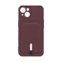 Чехол TPU Colorfull Pocket Card для iPhone 14 Бордовый