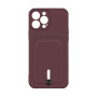 Чехол TPU Colorfull Pocket Card для iPhone 14 Pro Max Бордовый - фото 2