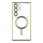 Чехол TPU Metallic Full Camera with Magsafe для Samsung Galaxy S24 Ultra (S928) Зеленый - фото 5