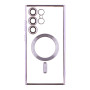 Чехол TPU Metallic Full Camera with Magsafe для Samsung Galaxy S24 Ultra (S928) Фиолетовый - фото 6