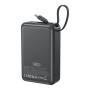 Повербанк XO PR267 65W with 65W Type-C two-way charging cable 20000 mAh Серый - фото 2