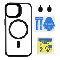 Чохол TPU+PC+Metal Stand Case with MagSafe and Camera Lenses для iPhone 16 Pro Max